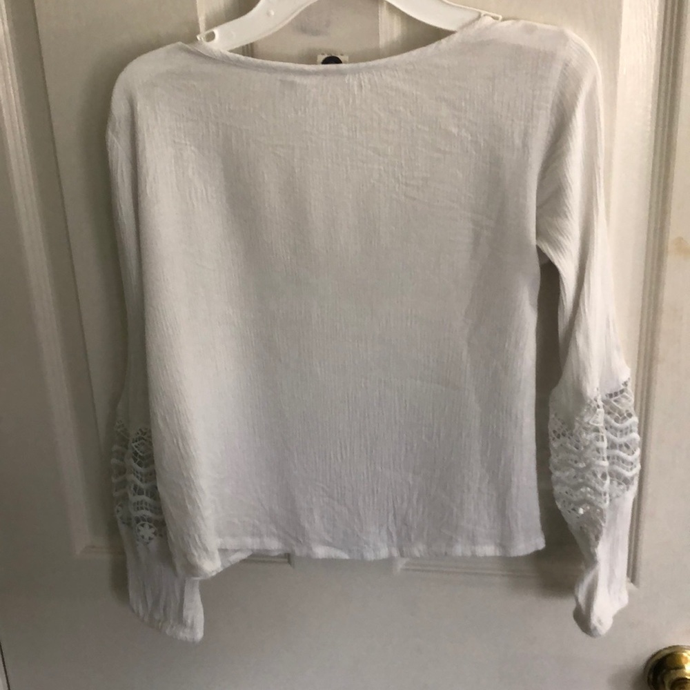 Roxy Button Up Crop Top Medium - Picture 6 of 6